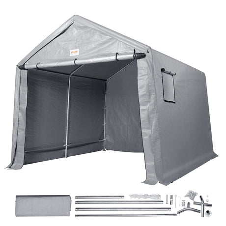 VEVOR Portable Shed Outdoor Storage Shelter, 6x8x7 ft Heavy Duty Instant Waterproof Storage Tent Sheds with Roll-up Zipper Door and Ventilated VEVOR