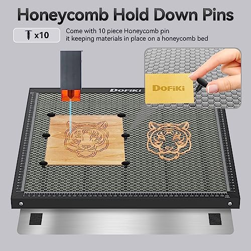 Dofiki Honeycomb Laser Bed 500mm x 500mm Steel Laser Honeycomb Work Table for Most Laser Engraver, Magnetic Honeycomb Cutting Size 19.68" x 19.68" - WoodArtSupply