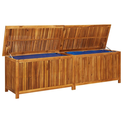 FAMIROSA Wooden Outdoor Storage Box, Deck Box Storage Container Solid acacia wood with an oil finish, Wooden Patio Backyard Poolside Balcony