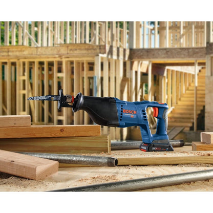 BOSCH CRS180-B15 18V 1-1/8 In. D-Handle Reciprocating Saw Kit with (1) CORE18V 4 Ah Advanced Power Battery - WoodArtSupply