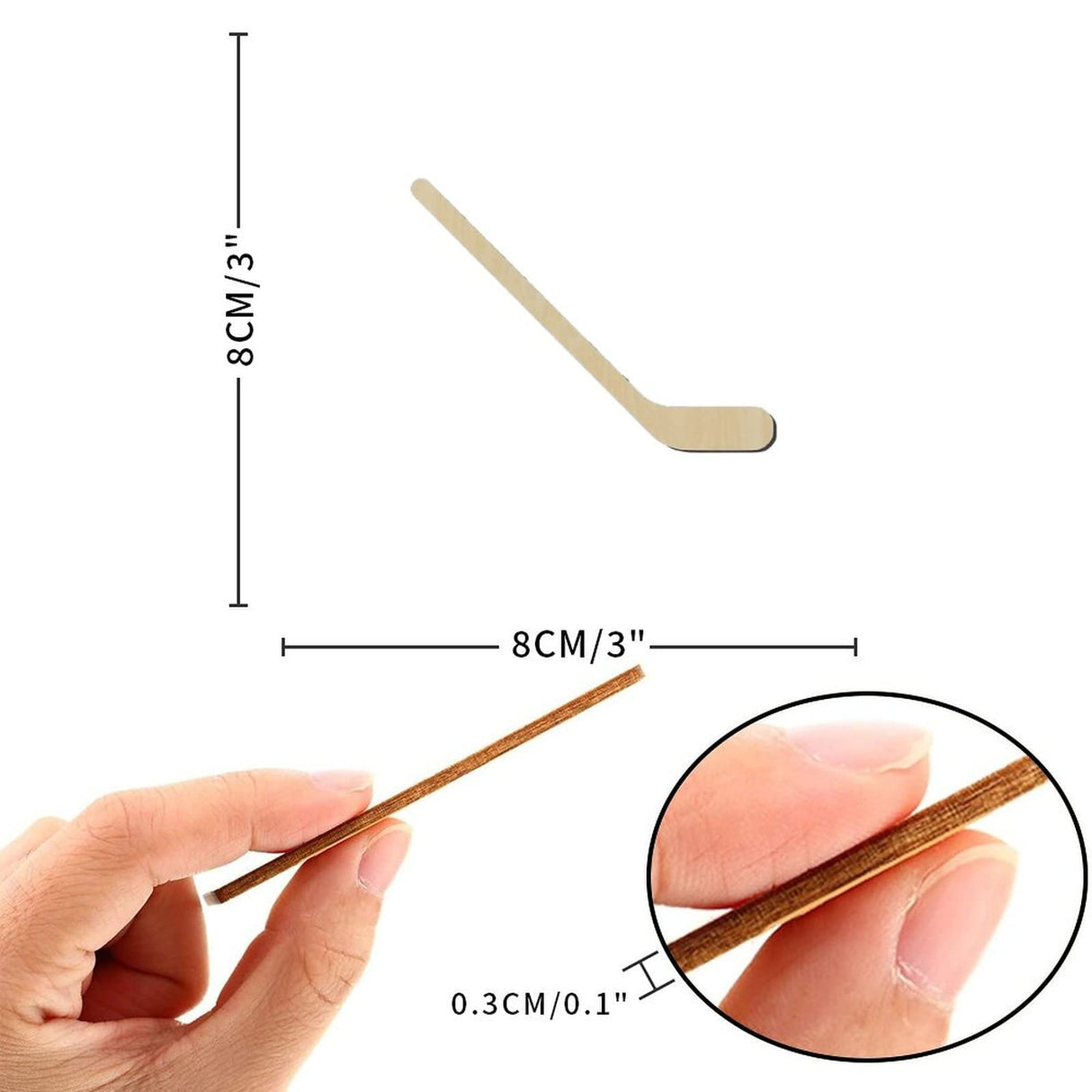 Hockey Stick Wood Craft,Unfinished Wooden Cutout Art,DIY Wood Sign, Inspirational Farmhouse Wall Plaque,Rustic Home Decor for Grandpa Papa Dad Arupkeer