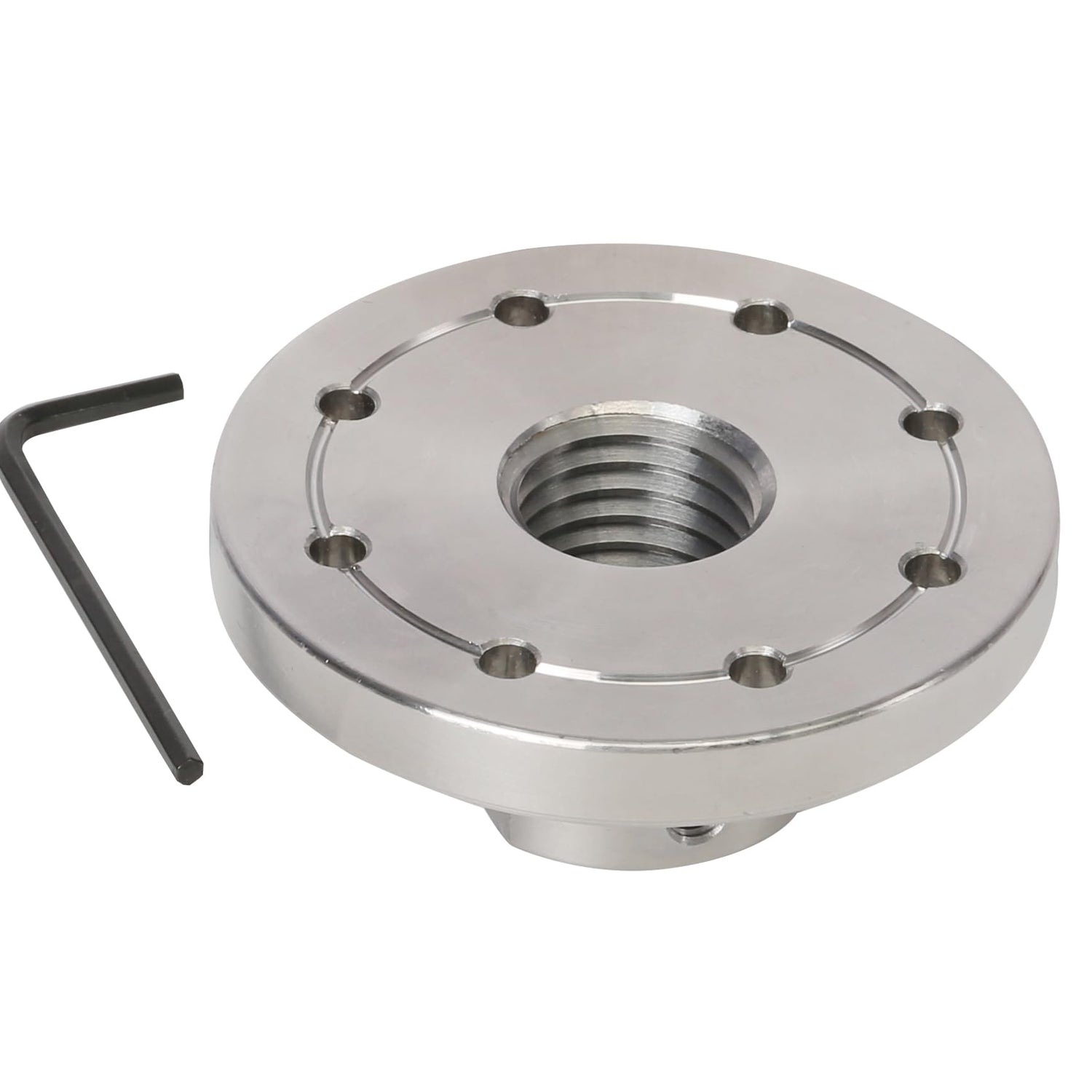 VINWOX 3" Wood Lathe Steel Faceplate, 1”x8TPI Spindle Thread Woodworking Machine Chuck Face Plate VINWOX