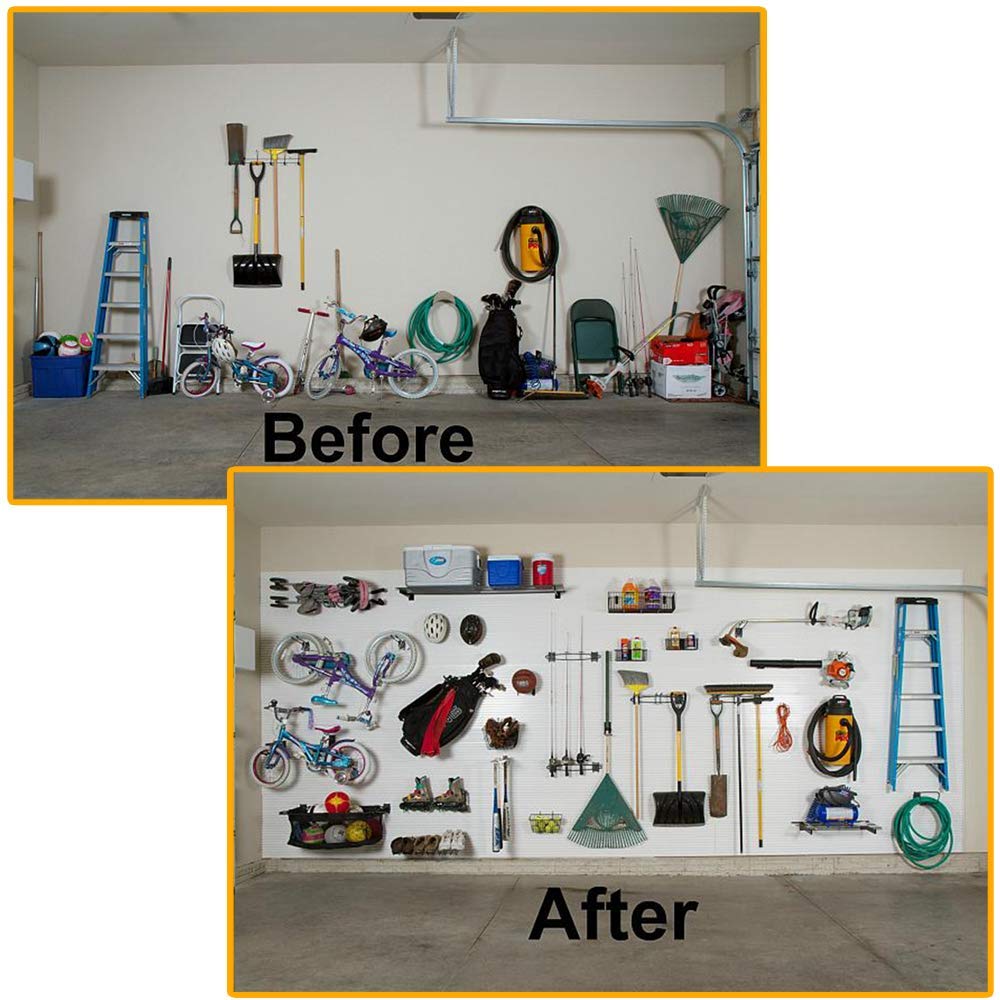 Intpro Slatwall Hooks Slatwall Accessories Utility Hooks Garage Storage Tool Organizer Large Heavy Duty Garage Panels Hooks for Ladders Bulk Items Intpro