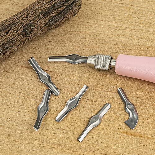 WerkWeit 12pcs Rubber Carving Blocks Linoleum Block with Cutter Tools Stamp Making Kit Linoleum Cutter with 6 Types Blades and 12-Pack Carving Rubber
