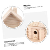 BESPORTBLE 2pcs Hanging Wooden Bird's Nest Wood Decor Wooden Decor Bird Feeders for Outdoors Parakeet Wooden Bird Nest Wood Trim Natural Bird Hut BESPORTBLE