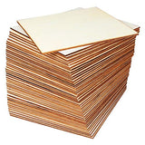 CertBuy 50 Pcs Unfinished Wood Pieces 6 x 6 Inch Square Blank Wood Natural Wooden Squares Cutouts for DIY Crafts, Painting, Staining, Carving, CertBuy