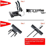 Ultrawall 13 PCS Tool Storage Rack, 64 Inches Adjustable Garage Organization Wall Mounted Storage System with 9 Hooks, Heavy Duty Steel Garden Tool Ultrawall