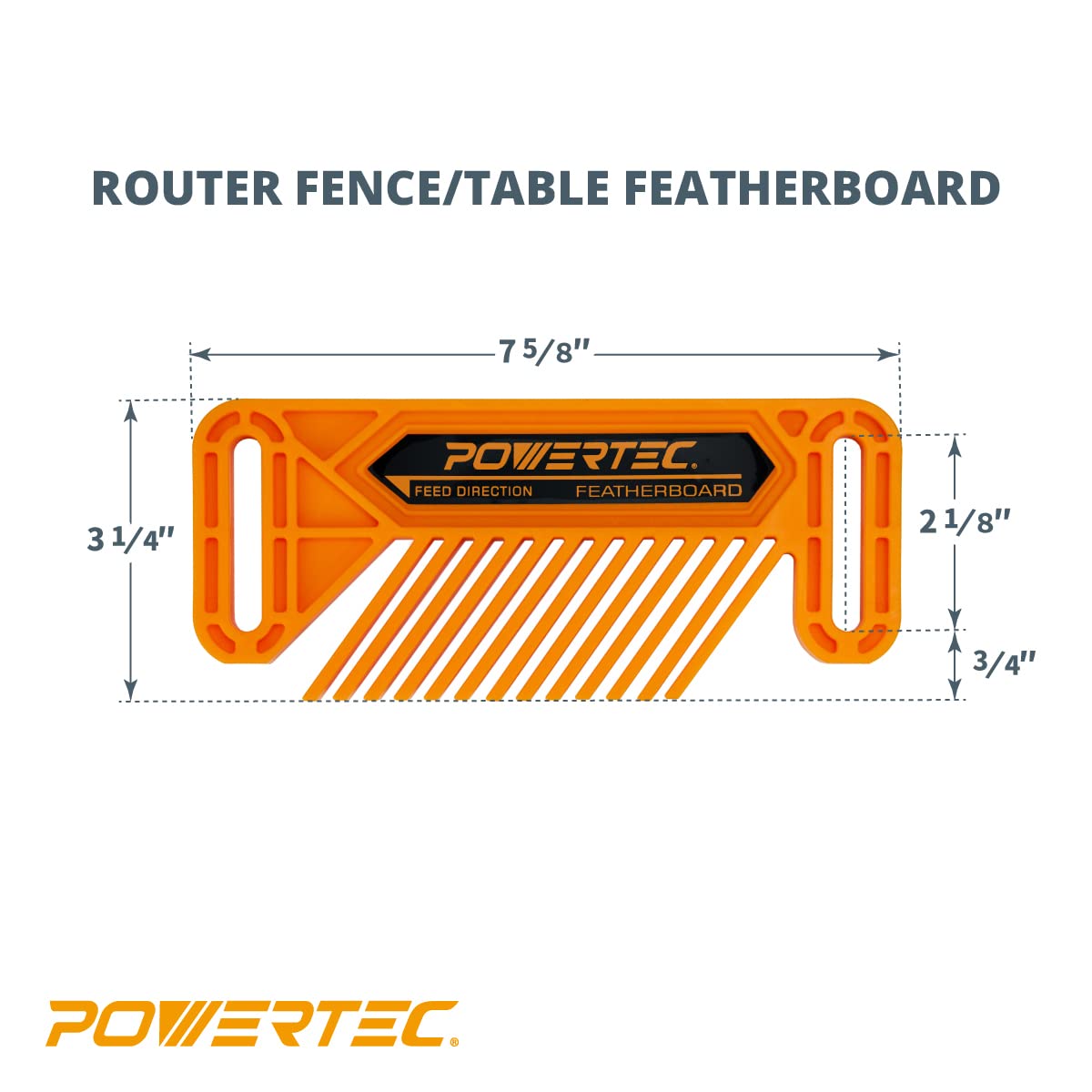 POWERTEC 71553 Router Fence/Router Table Featherboard – 2 Pack