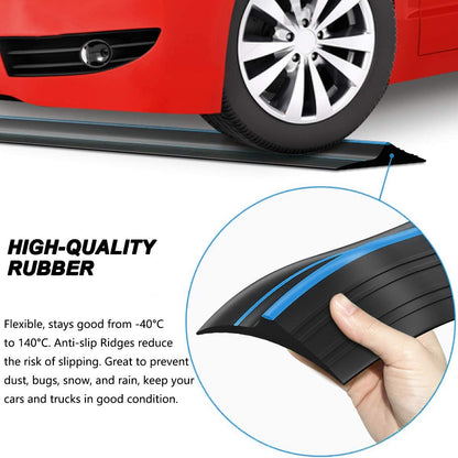 Jin&Bao Universal Garage Door Threshold Seal Strip 20FT Kit, Bottom Waterproof Rubber Weather Stripping Replacement（Blue） - WoodArtSupply