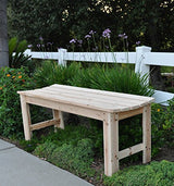 Shine Company 4204N 4 Ft. Backless Wood Outdoor Garden Bench – Natural Shine Company