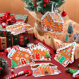 Pasimy 48 Pcs Christmas Crafts Kits for Kids Christmas Gingerbread House Crafts DIY Christmas Tree Ornament Kit Make Your Own Gingerbread House Craft Pasimy