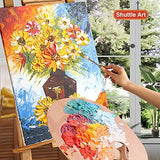 Shuttle Art Acrylic Painting Bundle, Set for 18 Colors Acrylic Paint Pouch (120ml/4oz) + 52 Multi Pack Painting Canvas Panels Shuttle Art