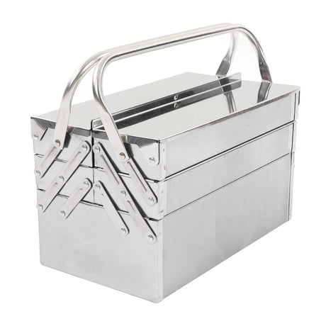 Portable Cantilever Tool Box Crafted from Stainless Steel with 5 Tray Cantilever for Home and Auto Repair Folding Metal Toolbox. (460) Walfront
