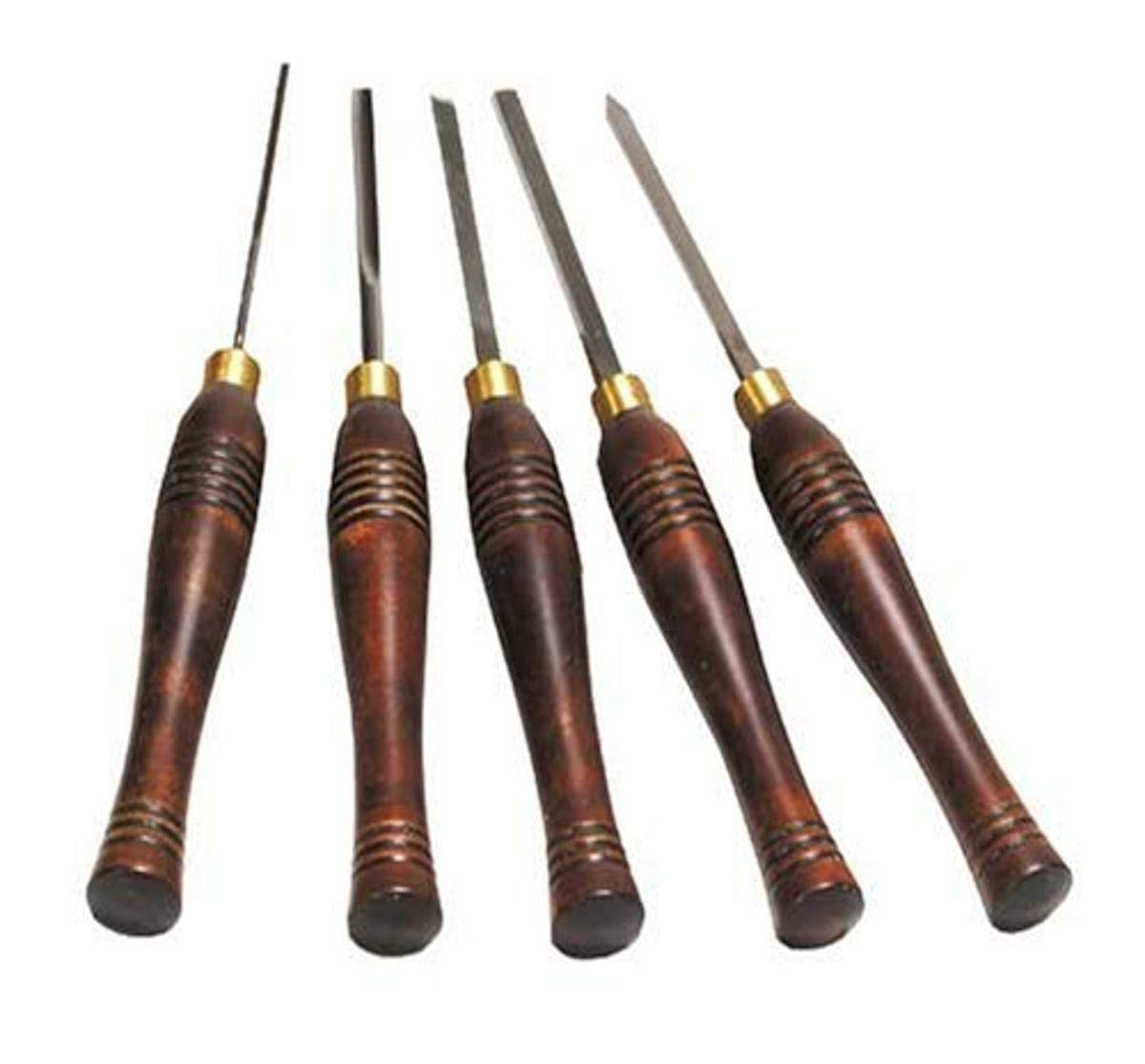 PSI Woodworking LCMINI2 Lathe Woodturning 5pc HSS Mini Chisel Set,one color - WoodArtSupply