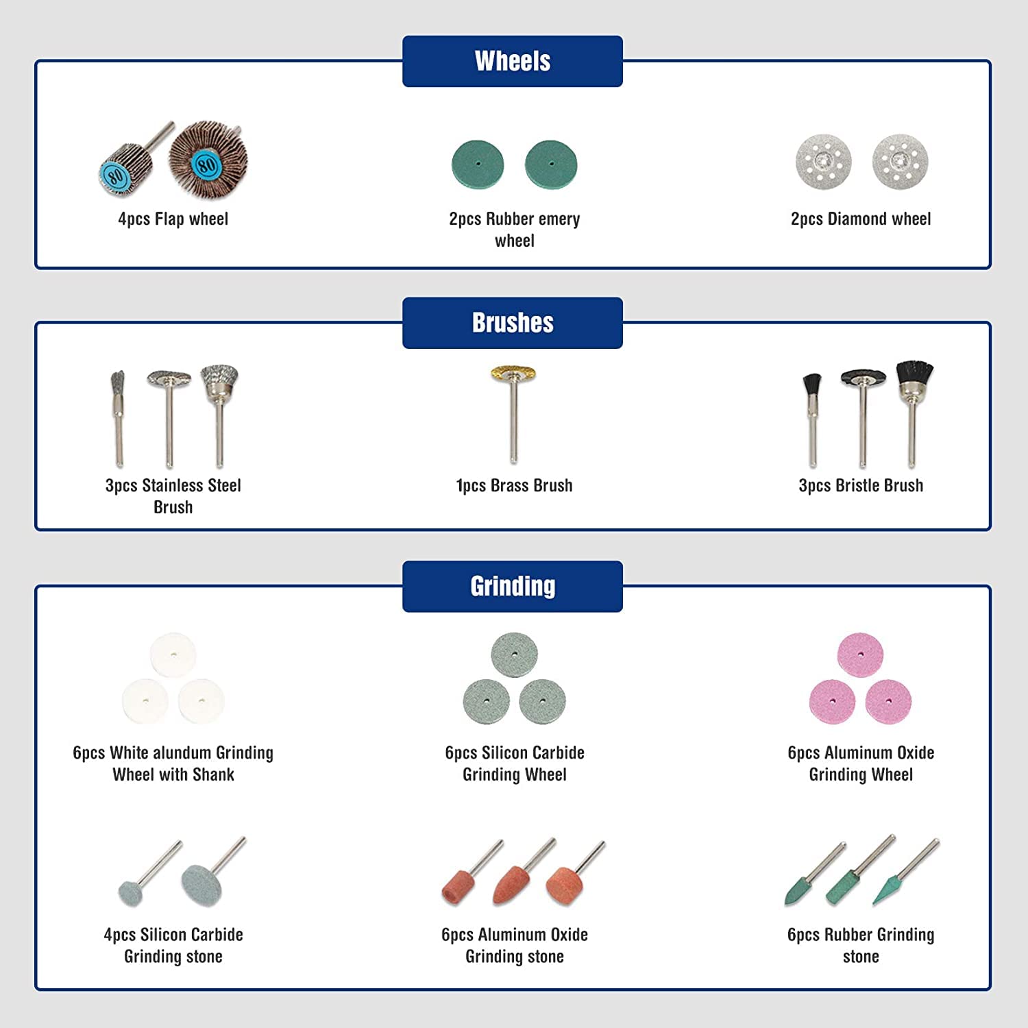 WORKPRO 276-piece Rotary Tool Accessories Kit Universal Fitment for Easy Cutting, Carving and Polishing WORKPRO