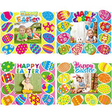 chiazllta 24 Packs Easter Kids' Craft Kits DIY Picture Frame Craft Spring Easter Art Activities Home School Classroom Game Bulletin Board Easter chiazllta