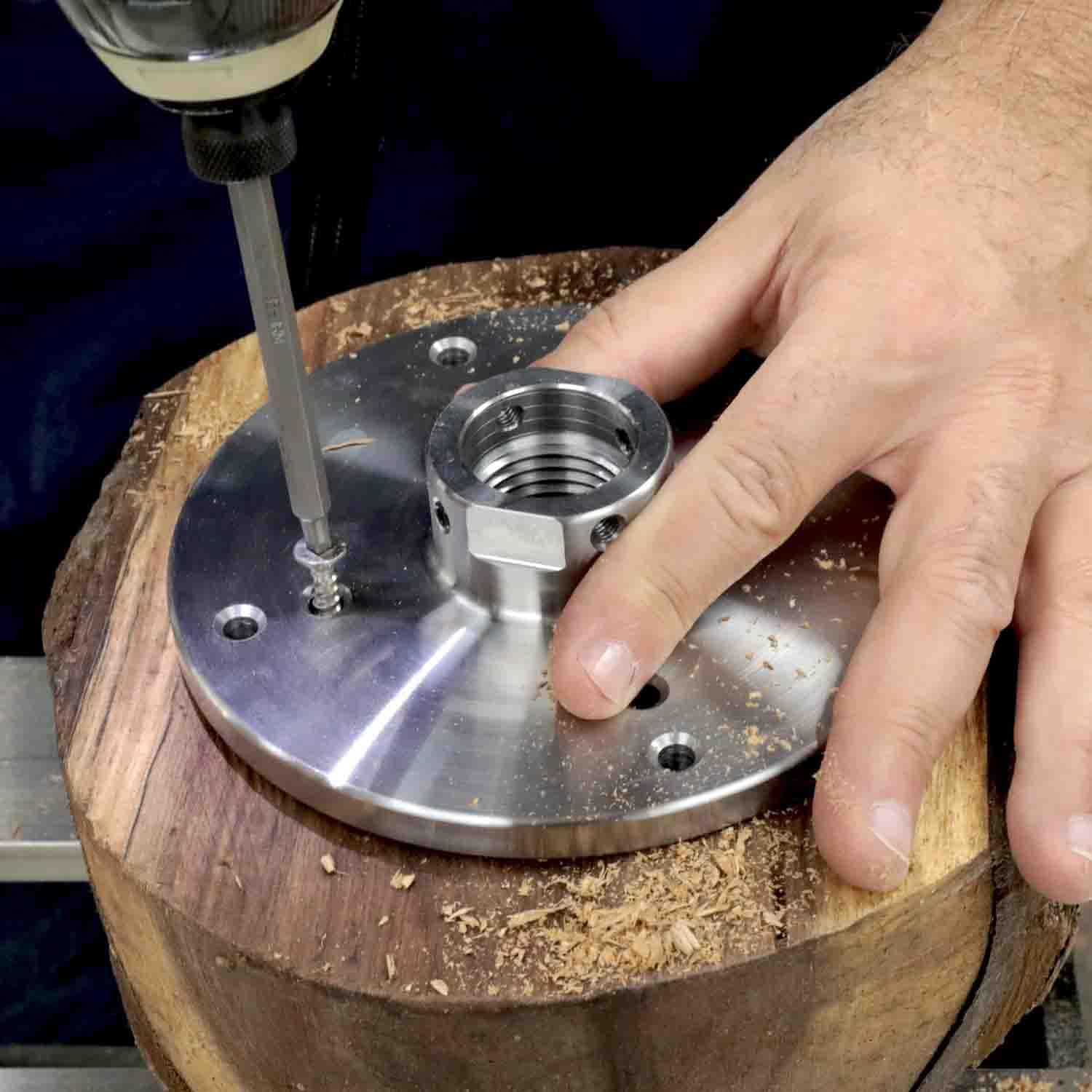 Hurricane Turning Tools, 6" Steel Faceplate For Wood Lathe, 1 1/4" x 8 TPI Hurricane Turning Tools