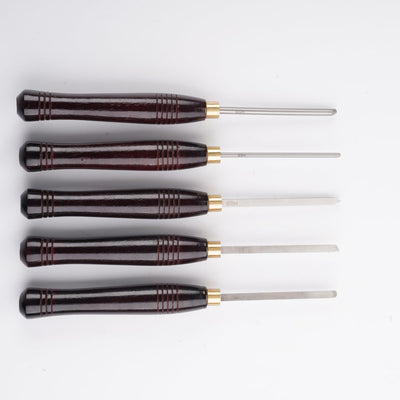Urbansential Woodworking HSS Wood Turning Tools Lathe Chisel Set of 5 pcs Mini with Wooden Box, Ideal for Pen Turning and Small Projects
