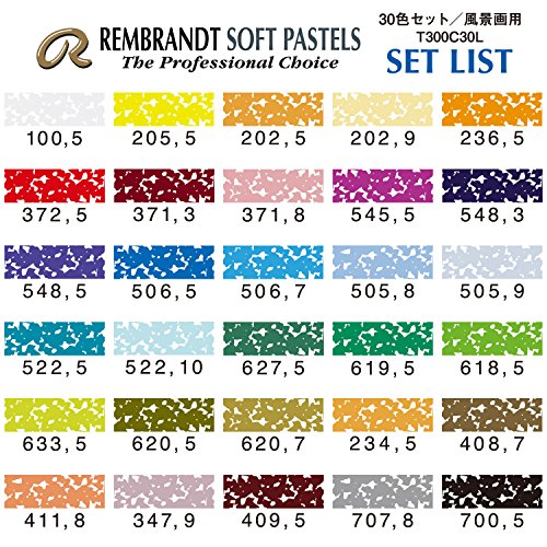 Rembrandt Soft Pastels 30 Stick Landscape Set Rembrandt