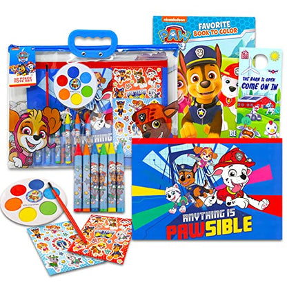 Paw Patrol Coloring and Activity Kit - Bundle with Paw Patrol Coloring Book, Stickers, Paint, Activities, and More | Paw Patrol Art Set for Kids, - WoodArtSupply