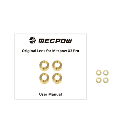 Mecpow X3 Pro Original Laser Lens 4Pcs, L10 Engraving Machine Module Lens, Easy to Install, Highly Transparent, Anti-Oil and Anti-Smoke, for Laser - WoodArtSupply