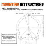 Forward 8-Inch Bench Vise Ductile Iron with Channel Steel and 360-Degree Swivel Base HY-30808-8In (8") Forward