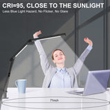 LED Desk Lamp with Clamp, Architect Desk Lamp for Home Office with Remote Control, Swing Arm Clamp on Desk Light, Clip-on Eye-Care Adjustable 5 Micomlan