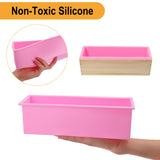 Premium Soap Making Kit with 42oz Silicone Molds & Wooden Box & Two Cutter, Complete Crafting Set for Pour or Cold Process Soap, by GNIEMCKIN GNIEMCKIN