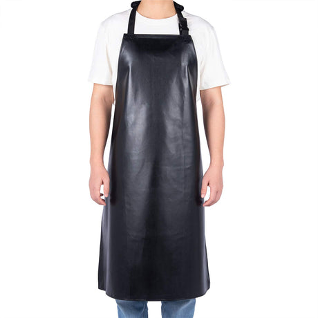 Homsolver Heavy Duty Vinyl Waterproof Apron for Unisex Adult, Ultra Lightweight, Industrial Apron, Black Homsolver