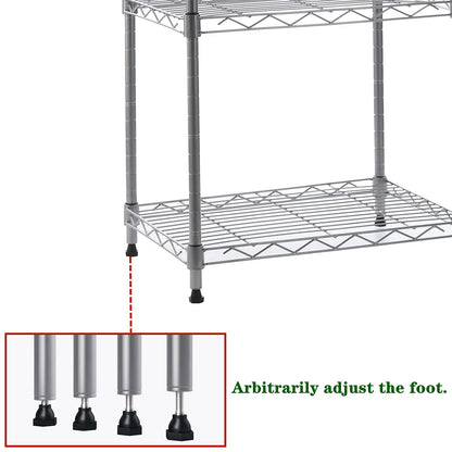 GIOTORENT 6-Tier Standing Shelving Metal Units, Adjustable Height Wire Shelf Display Rack for Laundry Bathroom Kitchen 16.6” x 11.6” x 63” - WoodArtSupply