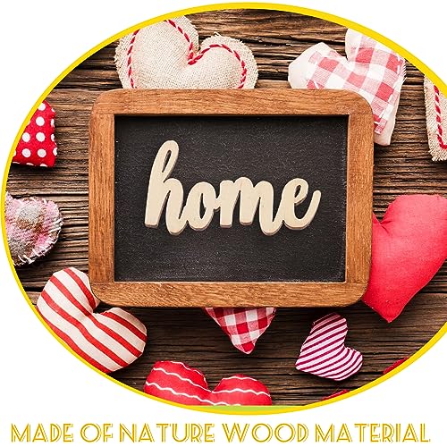 Amosfun 15pcs Unfinished Wooden Letters Sign Home Wood Cutout Sign Tabletop Decor Sign for Painting DIY Crafts Decorations Amosfun