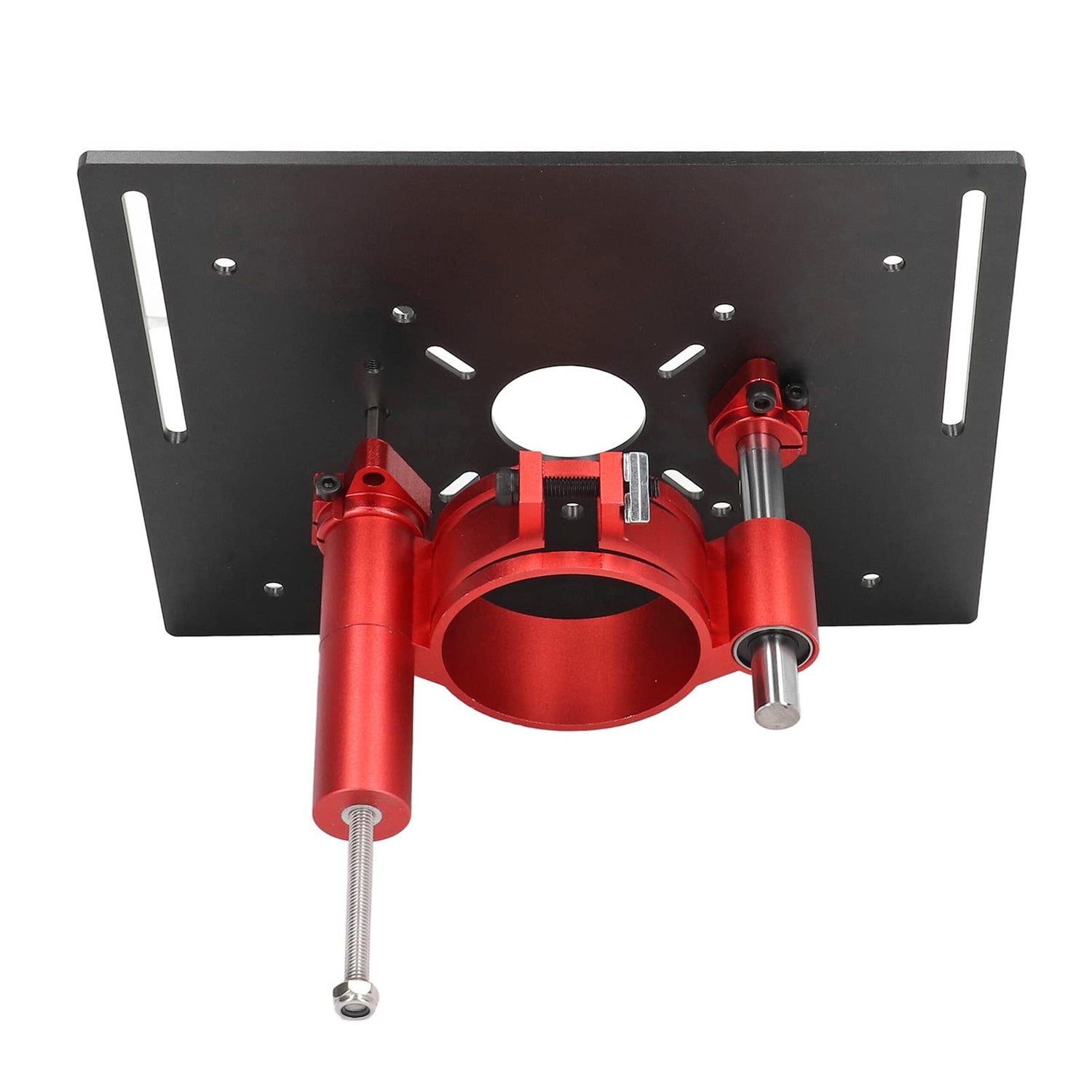 Router Lift System Kit, Router Table Insert Plate with Router Lift, Rings and Screws, Mounting Base Plate for Woodworking (Black) Acogedor