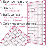 Rotary Cutter Set pink - Quilting Kit incl. 45mm Fabric Cutter, 5 Replacement Blades, A3 Cutting Mat, Acrylic Ruler and Craft Clips - Ideal for Honey's Heaven