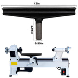 Vkinman 12 Inch Lathe Tool Rest 25.32mm Post Cast Iron T Type Tool Post Round Handle Tool Post Wood Lathe Turning Accessories for Woodworking Vkinman