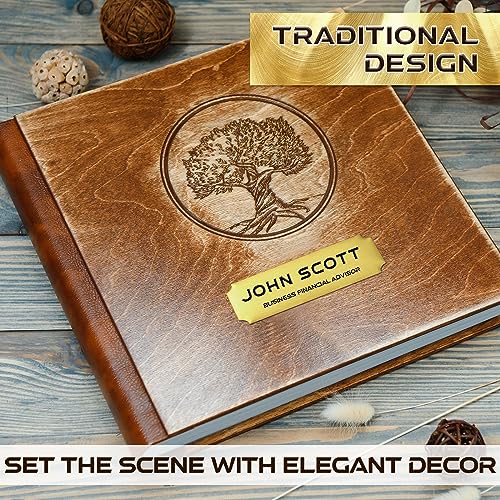 Therwen 60 Pcs Name Plates Laser Engraved Brushed Solid Brass Plate Personalized Plaque Blank Custom Name Tag Frame Name Label with Adhesive Backing Therwen