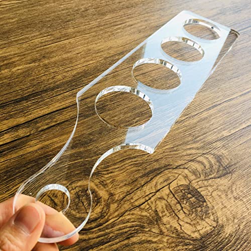 Clear Acrylic Flight Paddle Template, Woodworking Router Template, Modern Beer Flight Template Phocaea