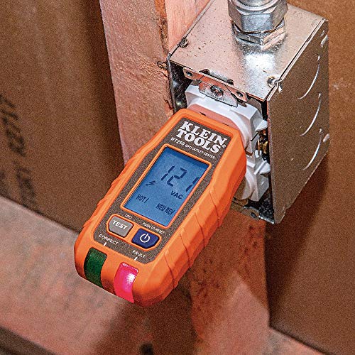 Klein Tools RT250 GFCI Outlet Tester with LCD Display, Electric Voltage Tester for Standard 3-Wire 120V Electrical Receptacles Klein Tools