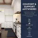 KANGAROO Thick Ergonomic Anti Fatigue Cushioned Kitchen Floor Mats, Standing Office Desk Mat, Waterproof Scratch Resistant Topside, Supportive All KANGAROO