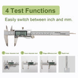 SCITOOLS All-Metal Digital Caliper 0-6"Measuring Tool, Micrometer Caliper with Auto-Off Feature, Interchangeable Between inches and millimeters for SCITOOLS