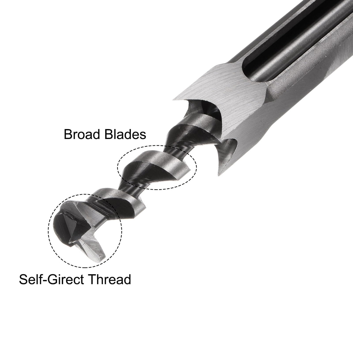 uxcell Square Hole Drill Bit, 7/8" High-Carbon Steel Hollow Chisel Mortise Power Tool for Woodworking uxcell