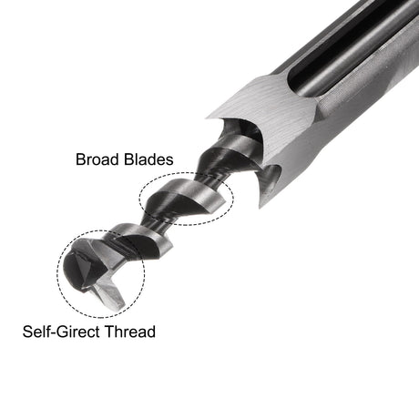 uxcell Square Hole Drill Bit, 7/8" High-Carbon Steel Hollow Chisel Mortise Power Tool for Woodworking uxcell