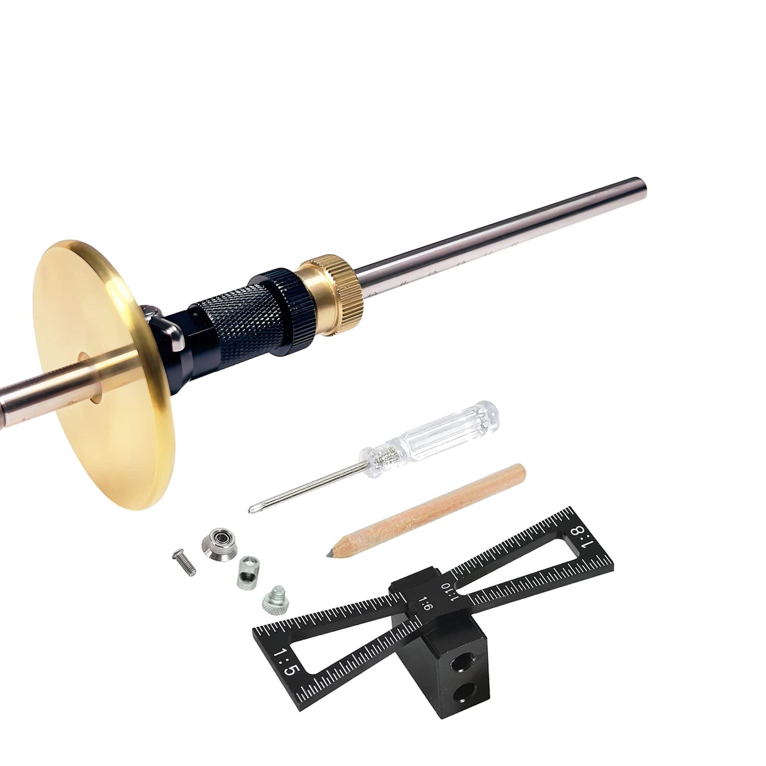 YOSELIN Dovetail Jig Wheel Marking Gauge Plus Woodworking Tools Tool Set Including 2 Cutters 1 Pencil 1 Anodized Aluminum Dovetail Marking Jig The YOSELIN