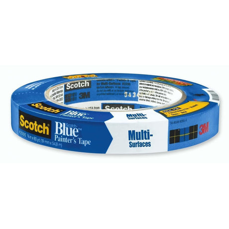 3M Scotch-Blue 2090 Safe-Release Crepe Paper Multi-Surfaces Painters Masking Tape, 27 lbs/in Tensile Strength, 60 yds Length x 3/4" Width, Blue (Pack 3M