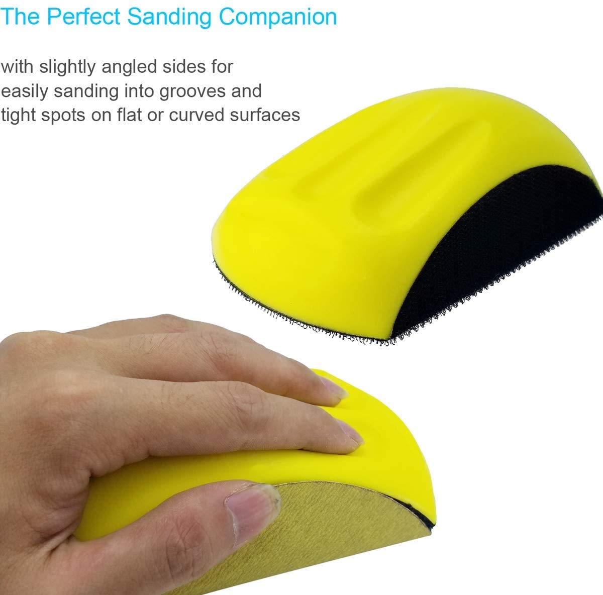 M-jump 5 inch Mouse Hand Sanding Pad Hook and Loop Sanding Block Hook Backing Plate For Woodworking, Furniture Restoration, Home and Automotive Body. M-jump