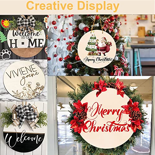 Balsa Wood Sheets 22Pcs 12 Inch Round Basswood Wood Discs for Crafts, Unfinished Wood Circles Wood Rounds Wooden Cutouts for Crafts, Door Hanger, Thiecoc