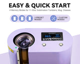 GO2CRAFT Auto Seamless Tumbler Heat Press Machine, Automatic Rotation Advanced Cup Heat Press with Fast & Even Heating, 4 Memory Modes for 11-30oz GO2CRAFT