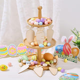 Lurrose 12Pcs Wood Carrot Cutouts Easter Wooden Carrot Ornaments Unfinished Carrot Shape Wood Slices for Easter DIY Crafts Party Home Decorations Lurrose