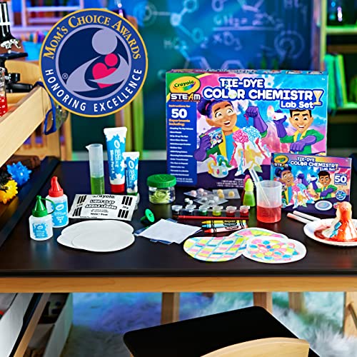 Crayola Tie Dye Color Chemistry Set for Kids, STEAM/STEM Activities, Educational Toy, Ages 7, 8, 9, 10 Crayola