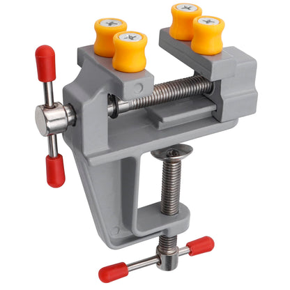 Yakamoz Mini Bench Vise Small Table Vice Clamp on Vise Drill Press Vise Workbench Vice for Jewelry Making Wood Carfit DIY Breads Watch Repairing