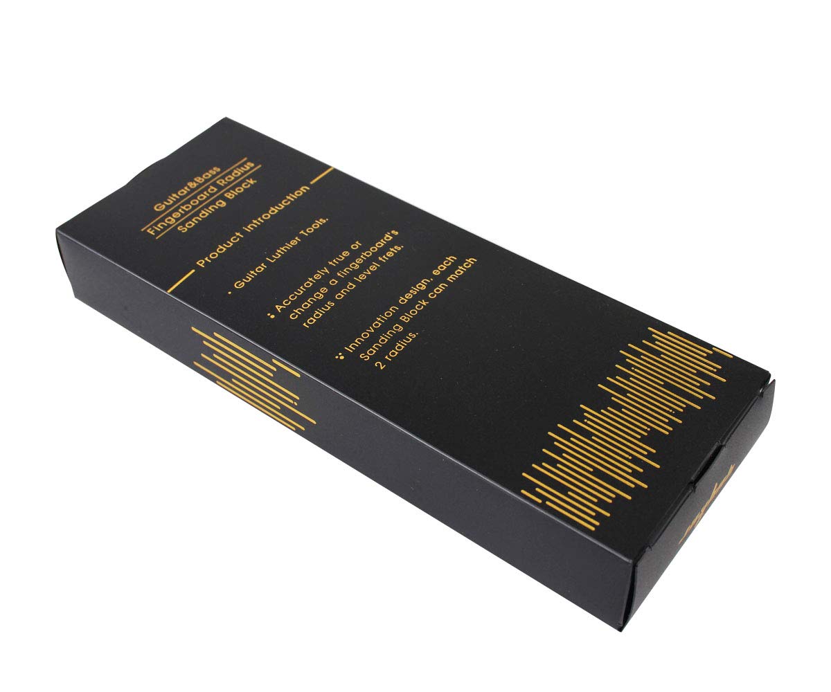 Guyker Two-Way Radius Sanding Block for Fret Leveling Fingerboard - Aluminum Sanding Beam Luthier Tool for Guitar & Bass Repair & Maintenance CNC guyker